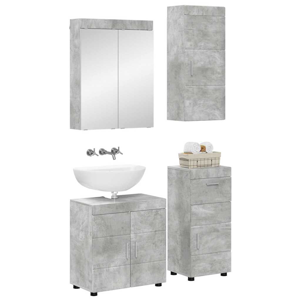 Badkamermeubelset TULUM 4 pcs Beton Grijs 60 x 34 x 63 cm