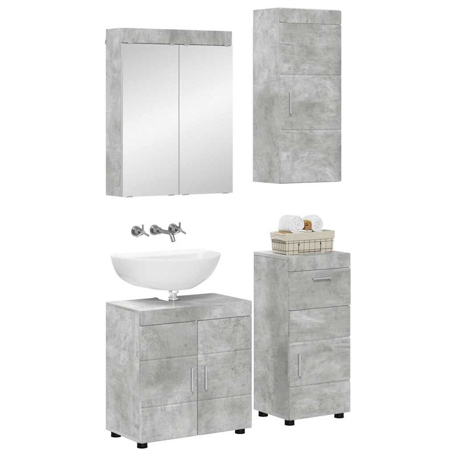 Badkamermeubelset TULUM 4 pcs Beton Grijs 60 x 34 x 63 cm