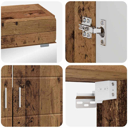 Badkamermeubelset met lade met plank TULUM Oudhout Bewerkt hout