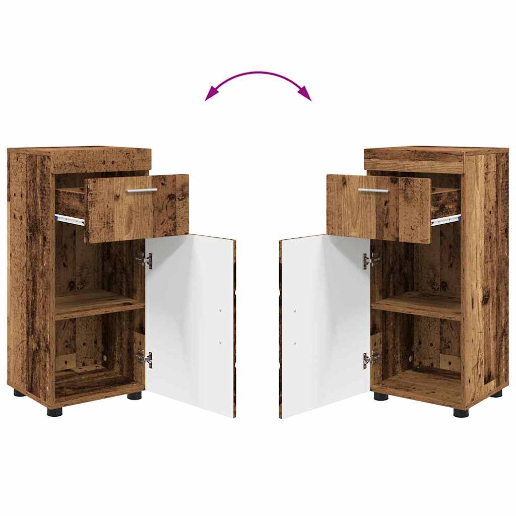 Badkamermeubelset met lade met plank TULUM Oudhout Bewerkt hout