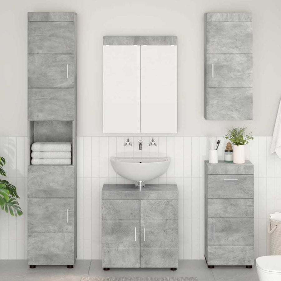 Badkamermeubelset TULUM 5 pcs Beton Grijs 60 x 34 x 63 cm