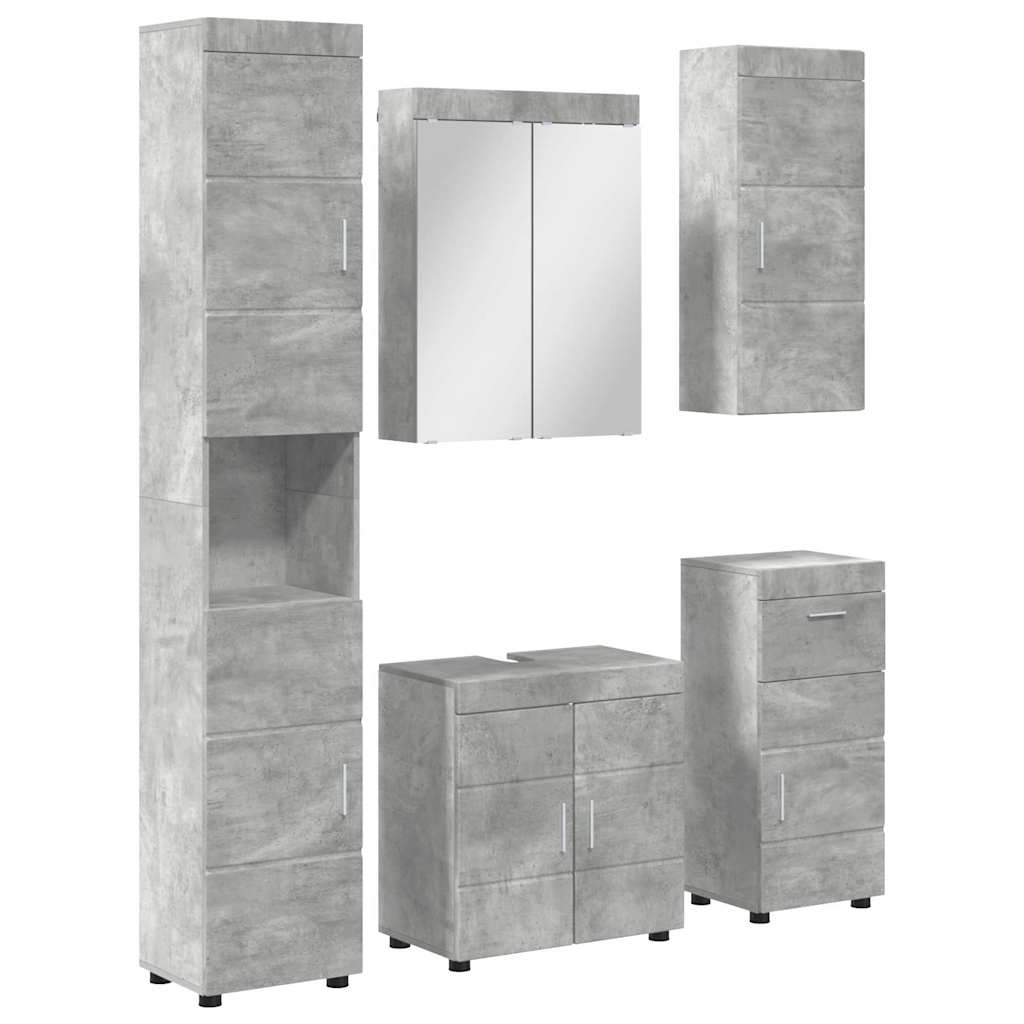 Badkamermeubelset TULUM 5 pcs Beton Grijs 60 x 34 x 63 cm
