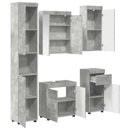 Badkamermeubelset TULUM 5 pcs Beton Grijs 60 x 34 x 63 cm