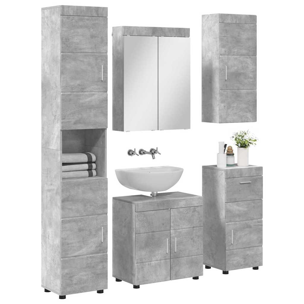 Badkamermeubelset TULUM 5 pcs Beton Grijs 60 x 34 x 63 cm