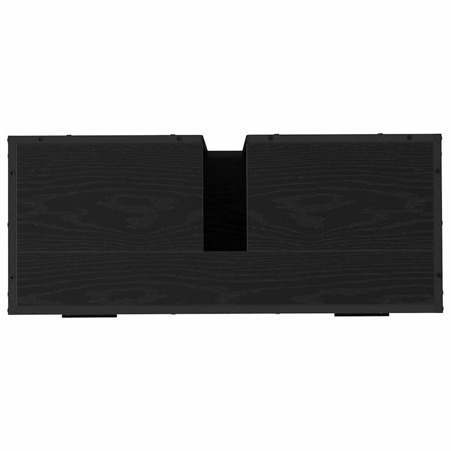 Badkamermeubelset met lade 4 pcs Zwart eiken 80 x 33 x 60 cm