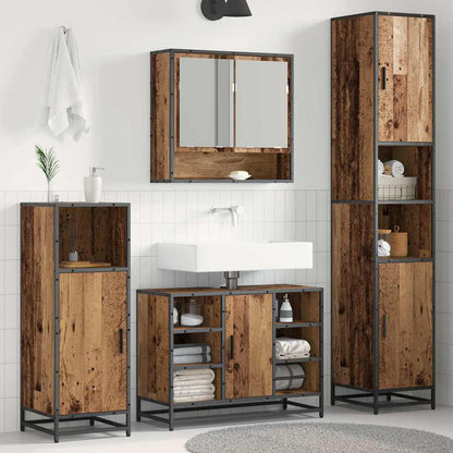 Badkamermeubelset Oud Hout 35 x 37,5 x 188,5 cm Bewerkt hout