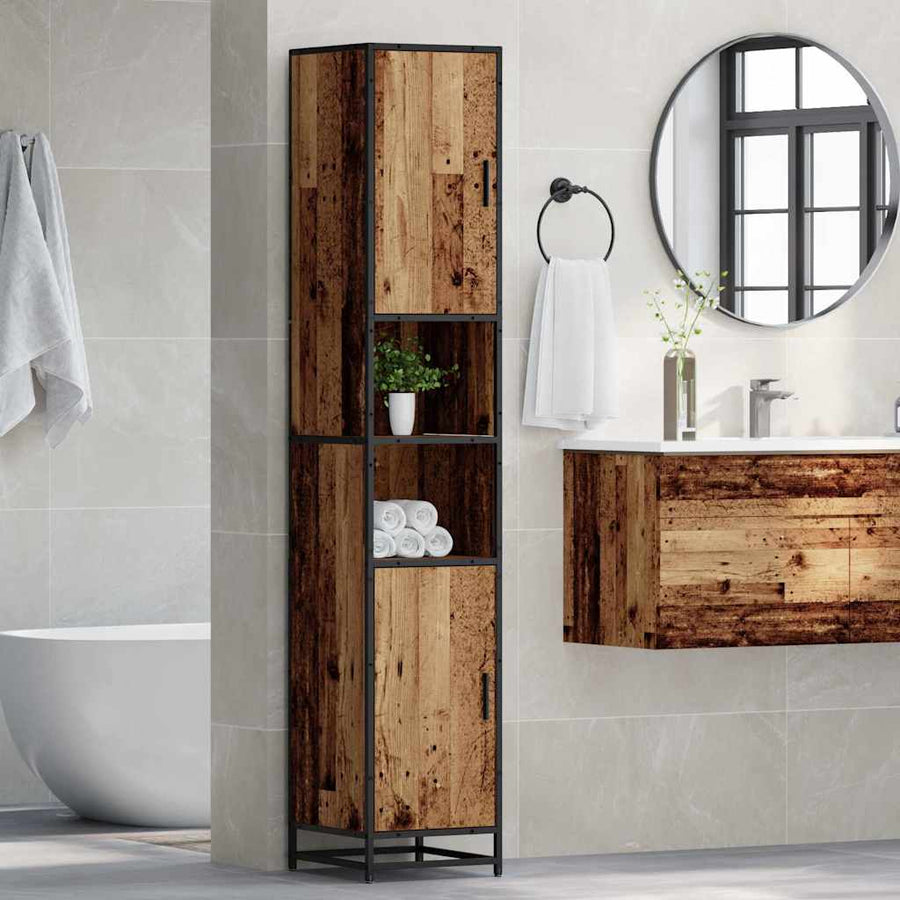 Badkamermeubelset Oud Hout 35 x 37,5 x 188,5 cm Bewerkt hout