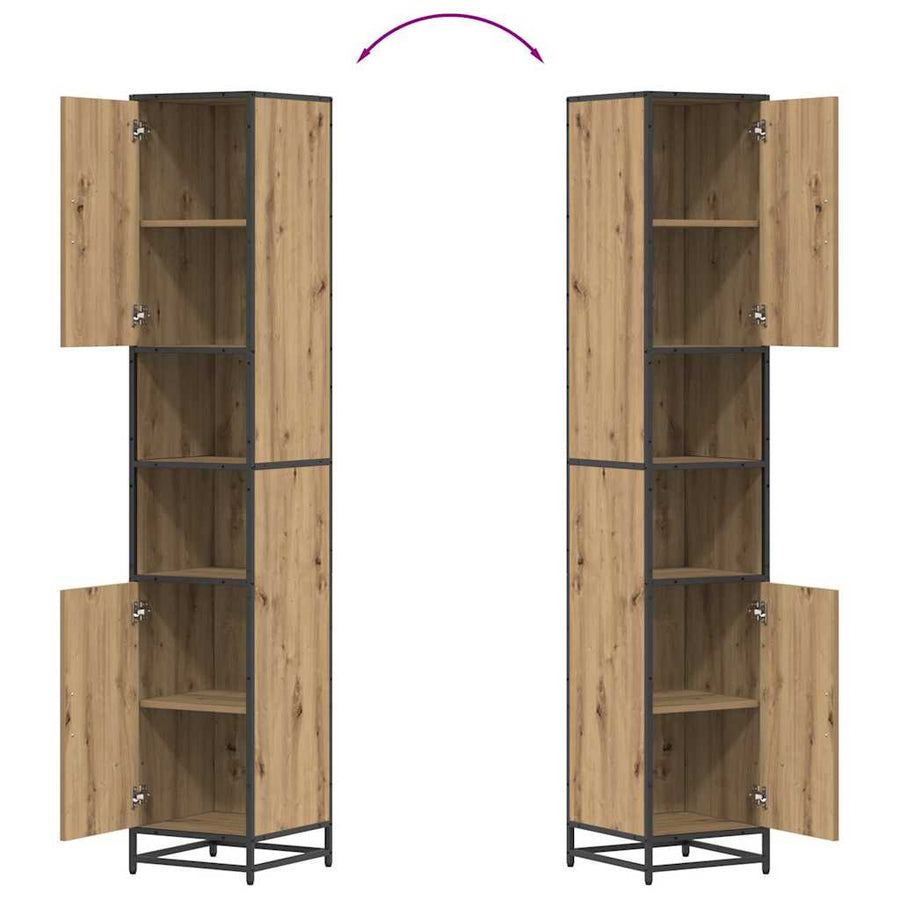 Badkamermeubelset Met Plank Artisan Eiken 35 X 37,5 X 188,5 Cm artisanaal eikenkleurig