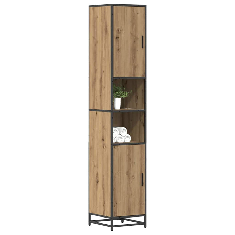 Badkamermeubelset Met Plank Artisan Eiken 35 X 37,5 X 188,5 Cm artisanaal eikenkleurig