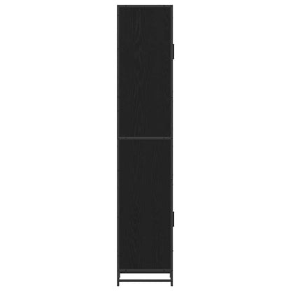 Badkamer Kast Zwart eiken 35 x 37.5 x 188.5 cm Bewerkt hout