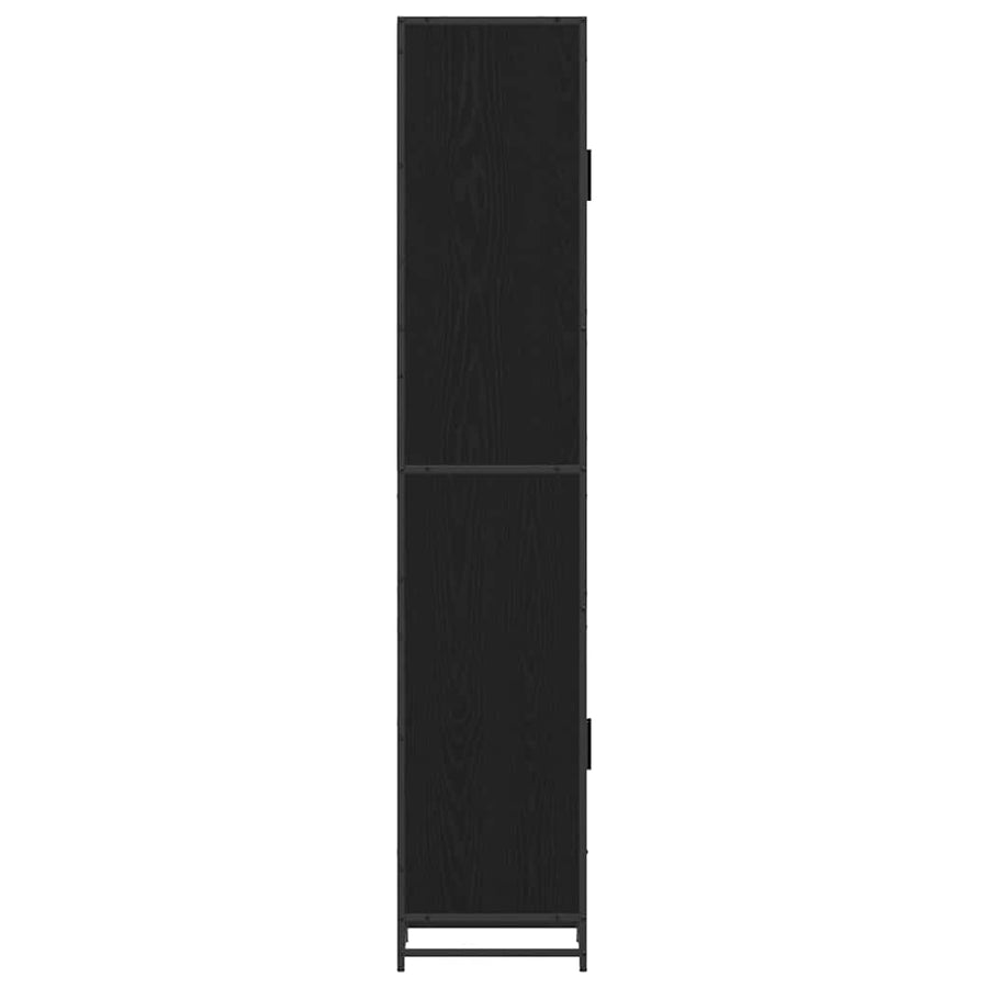 Badkamer Kast Zwart eiken 35 x 37.5 x 188.5 cm Bewerkt hout