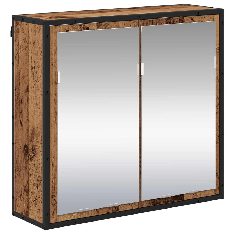 Badkamermeubelset Met Lade 2 Pcs Bewerkt Hout Oud hout
