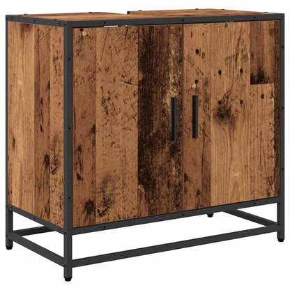Badkamermeubelset 3 pcs Oud hout 65 x 33 x 60 cm Bewerkt hout