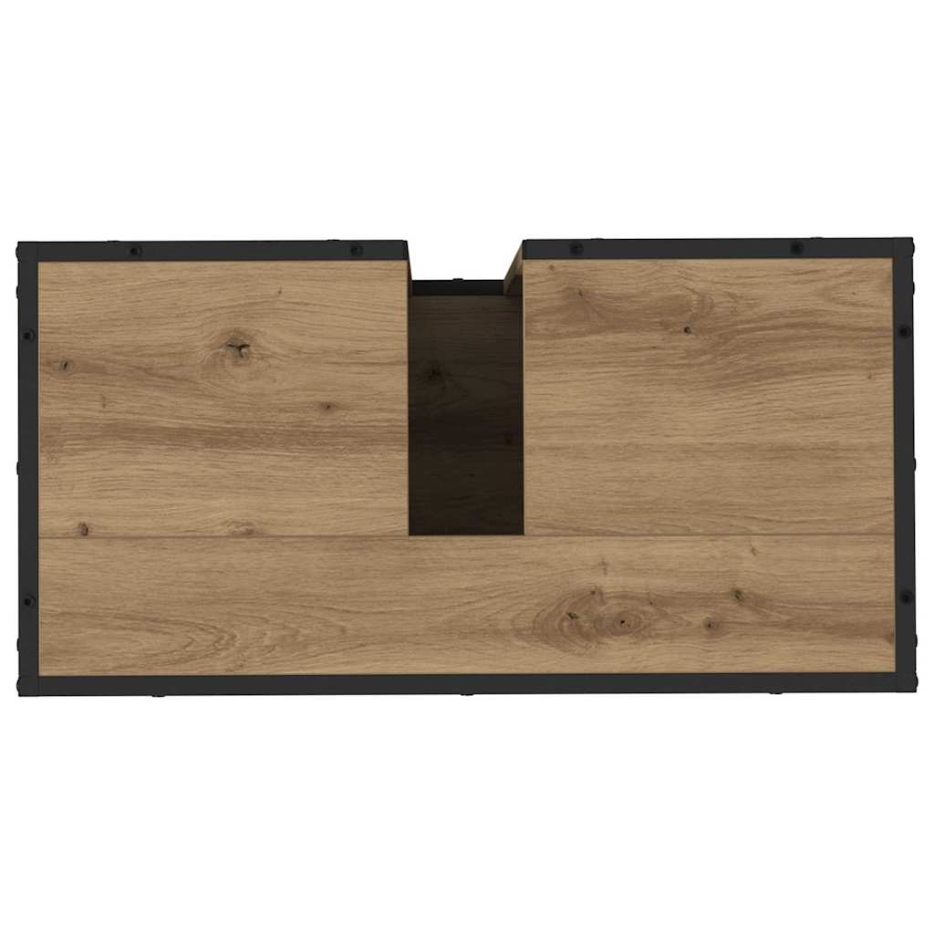 Badkamermeubelset met lade 4 pcs Artisan Eiken Bewerkt hout
