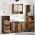 Badkamermeubelset bewerkt hout 90x33x60 cm