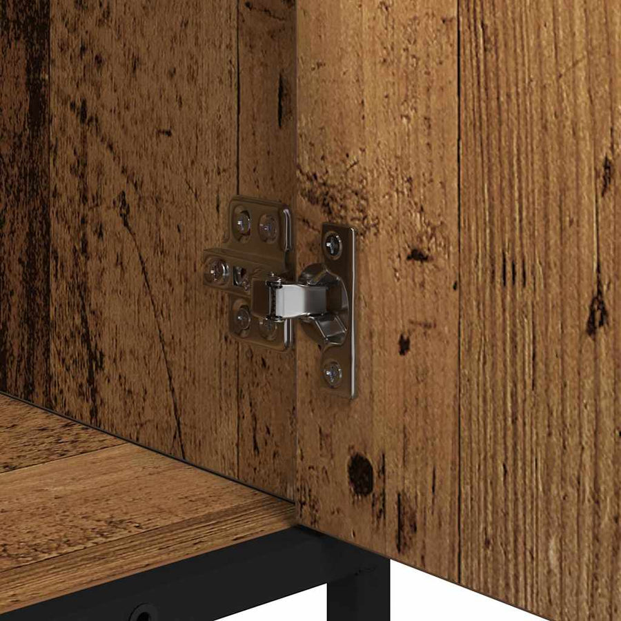 Badkamermeubelset met plank 2 pcs Oud Hout Bewerkt hout