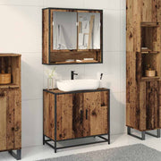 Badkamermeubelset oud hout 65x33x60 cm