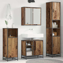 Badkamermeubelset met plank 3 pcs Oud Hout Bewerkt hout