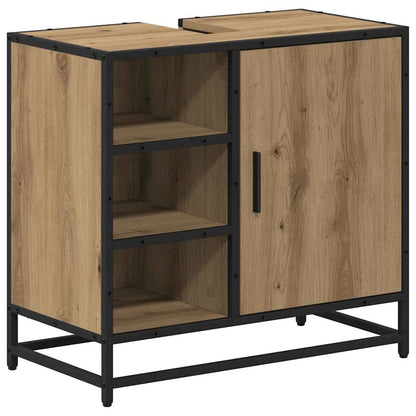 Badkamermeubelset met plank 3 pcs Artisan Eiken Bewerkt hout