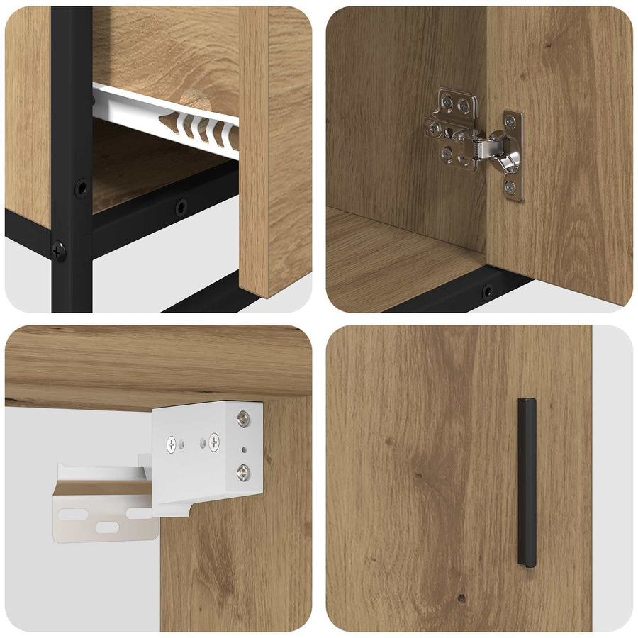 Badkamermeubelset met lade 3 pcs Artisan Eiken Bewerkt hout