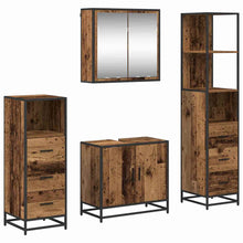Badkamermeubelset 4 pcs Oud hout 65 x 33 x 60 cm Bewerkt hout