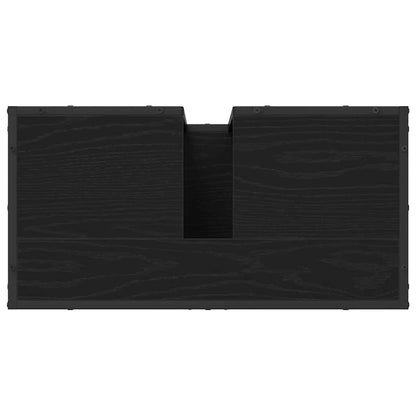 Badkamermeubelset met lade 4 pcs Zwart eiken 65 x 33 x 60 cm