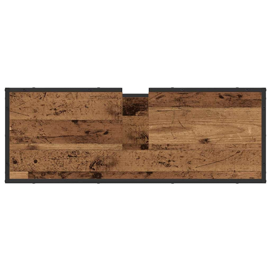 Badkamermeubelset 3 pcs Oud hout 90 x 33 x 60 cm Bewerkt hout