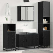 Badkamermeubelset 90x33x60 cm zwart eiken