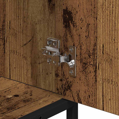 Badkamermeubelset met plank 2 pcs Oud Hout Bewerkt hout