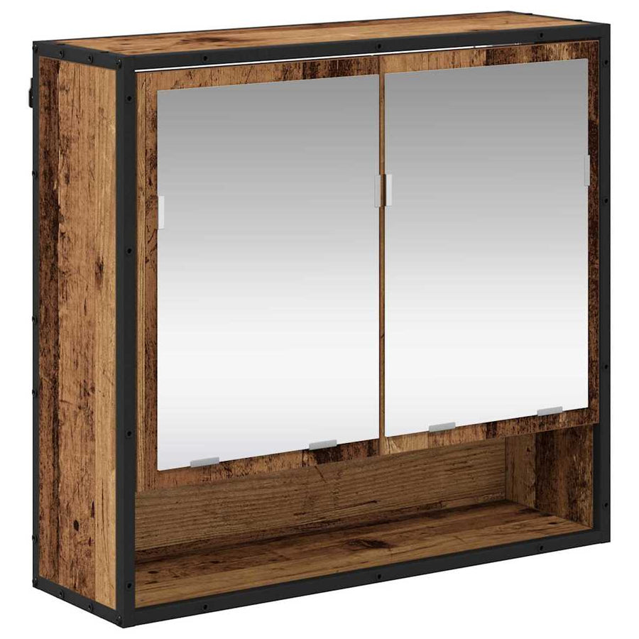 Badkamermeubelset 3 pcs Oud hout 90 x 33 x 60 cm Bewerkt hout
