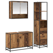 Badkamermeubelset met lade 3 pcs Oud Hout Bewerkt hout