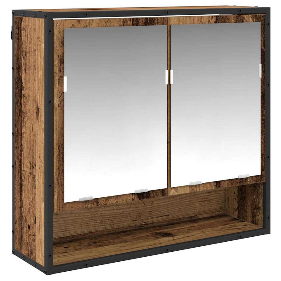 Badkamermeubelset met lade 3 pcs Oud Hout Bewerkt hout