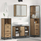 Bathroom Cabinet Set with Drawer 3 pcs Engineered Wood Artisan Oak