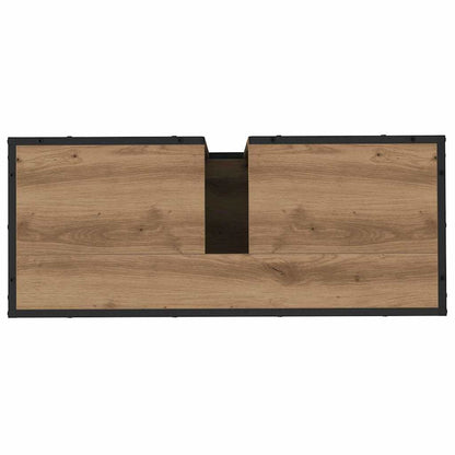 Badkamermeubelset 3 pcs artisanaal eikenkleurig 80 x 33 x 60 cm