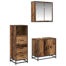 Badkamermeubelset 3 pcs Oud hout 65 x 33 x 60 cm Bewerkt hout