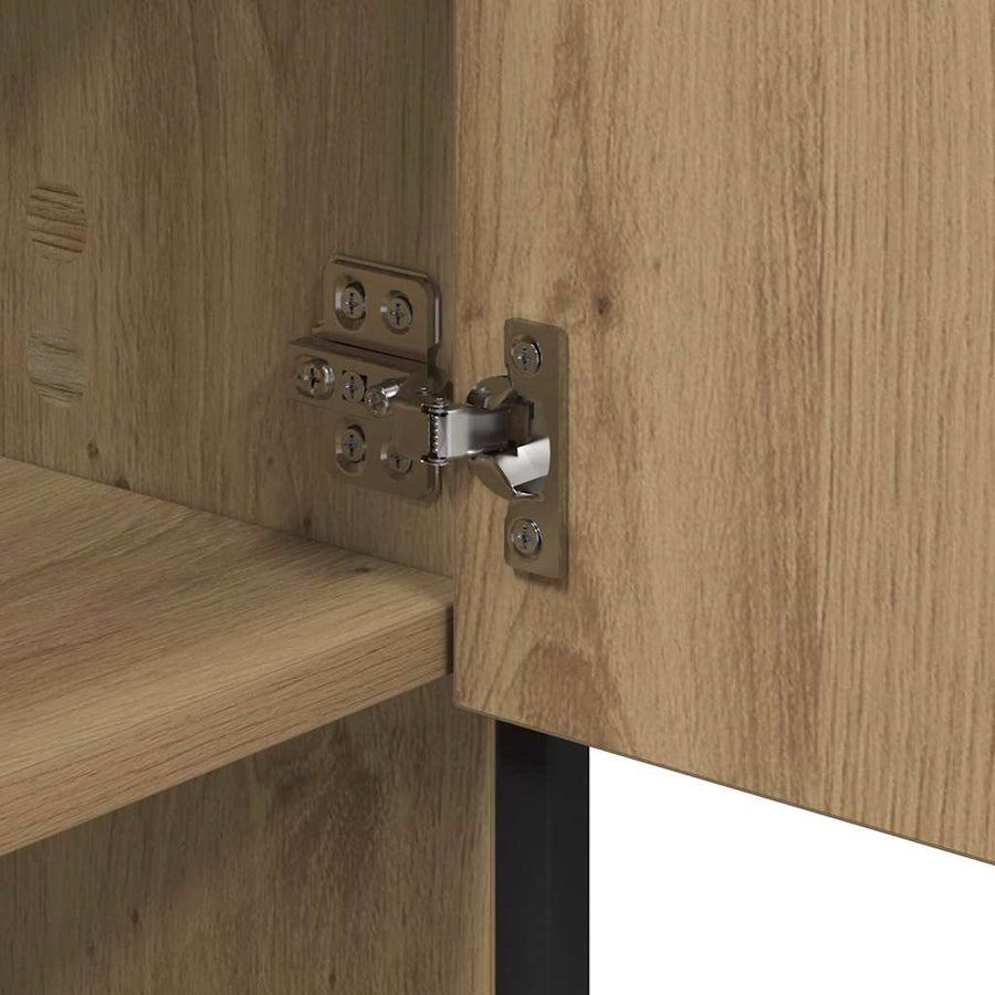 Badkamermeubelset met plank 3 pcs Artisan Eiken Bewerkt hout