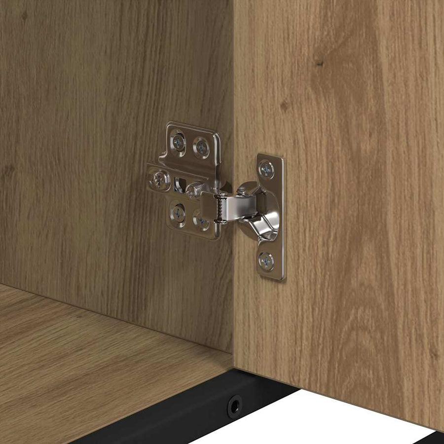 Badkamermeubelset 2 pcs artisanaal eikenkleurig 80 x 33 x 60 cm