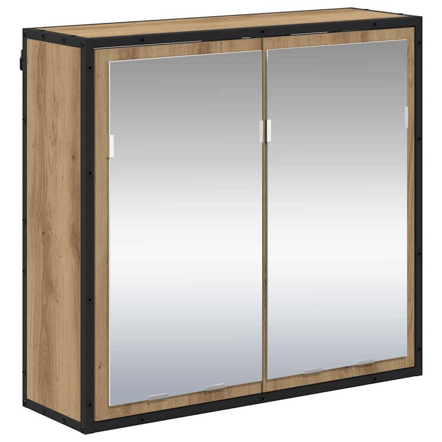 Badkamermeubelset 2 pcs artisanaal eikenkleurig 80 x 33 x 60 cm