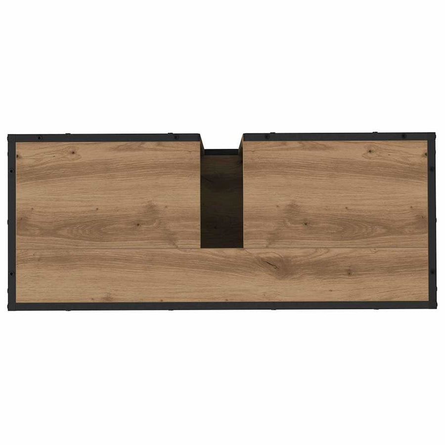 Badkamermeubelset 2 pcs artisanaal eikenkleurig 80 x 33 x 60 cm