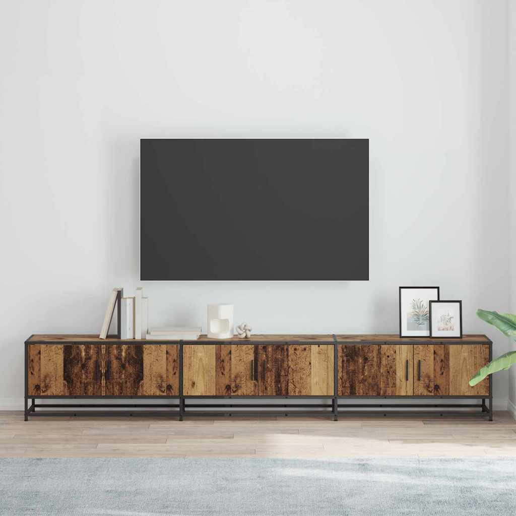 TV Eenheden 2 pcs Oud Hout 240 x 35 x 41 cm Bewerkt hout