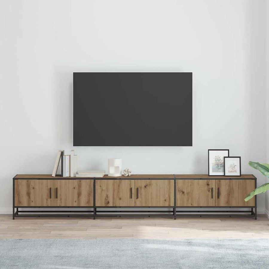Tv Eenheden 2 Pcs Artisan Eiken 240 X 35 X 41 Cm Bewerkt Hout 240 cm