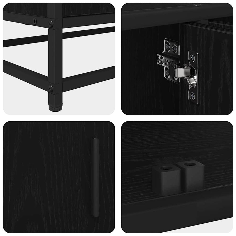 TV-kast Zwart eiken 240 x 35 x 41 cm Bewerkt hout