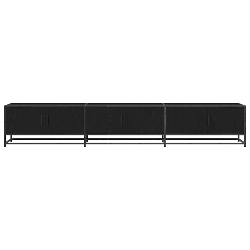 TV-kast Zwart eiken 240 x 35 x 41 cm Bewerkt hout