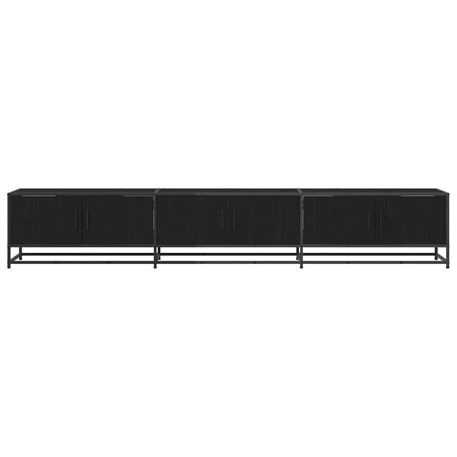 TV-kast Zwart eiken 240 x 35 x 41 cm Bewerkt hout