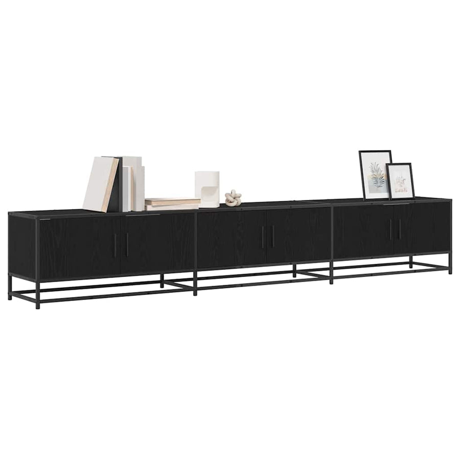TV-kast Zwart eiken 240 x 35 x 41 cm Bewerkt hout