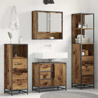 Badkamermeubelset 4-delig oud hout 65x33x60 cm