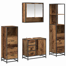 Badkamermeubelset 4 pcs Oud hout 65 x 33 x 60 cm Bewerkt hout