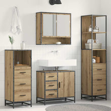 Badkamermeubelset met lade 4 pcs Artisan Eiken Bewerkt hout