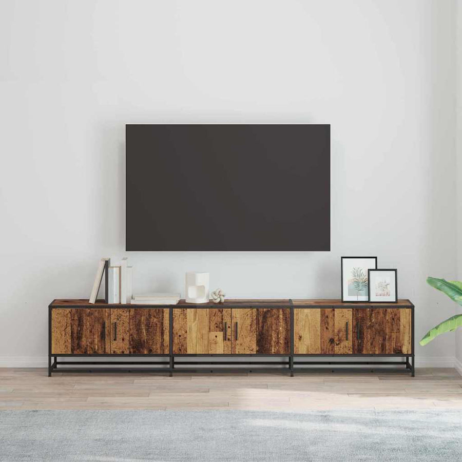 TV-kast Oud hout 210 x 35 x 41 cm Bewerkt hout