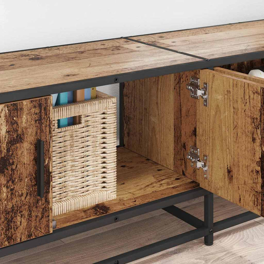 TV-kast Oud hout 210 x 35 x 41 cm Bewerkt hout